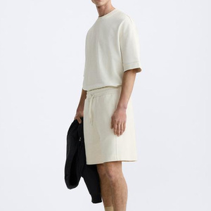 Best Selling <b>Men's</b> Summer <b>Shorts</b> <b>Set</b> Eco-Friendly Lightweight Terry Fabric Hip Hop Style Solid Online Sale Printed <b>Top</b> - Product Image 2