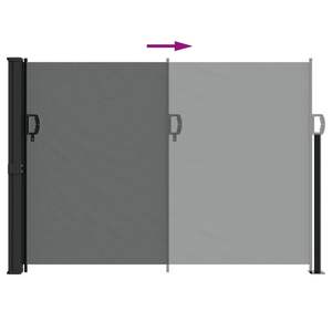 Auvent latéral rétractable anthracite 55,1x118,1 pour porte et fenêtre - Product Image 5