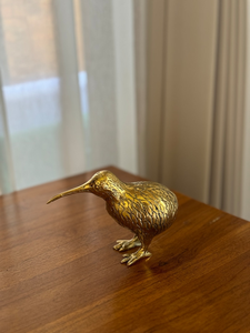 Sculpture artisanale en laiton d'oiseau kiwi, figurine d'oiseau exotique sans ailes, statue métallique détaillée d'oiseau sauvage, ornement de décoration de luxe pour la maison - Product Image 4