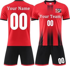 Conjunto de Camiseta de Fútbol Sublimada Personalizada, Transpirable, para Hombre Adulto, Manga Corta, Cuello Redondo, Correa Ajustable, Cintura Elástica, Secado Rápido - Product Image 4