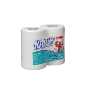 Krclean 15x15cm Party Napkins White Virgin Wood <b>Pulp</b> Non Woven Rolled Tissue 1 Ply Vietnam Factory Bulk Export - Product Image 1