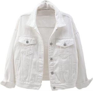OEM Women's Denim Jackets Women Casual <b>Jean</b> Outwear Fall Jacket Denim Button up Coat Oversize Denim Jacket for Ladies - Product Image 3