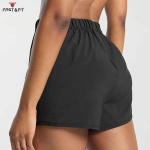 Shorts de sport taille haute 100 % coton pour femme, logo personnalisé, toucher doux, motif cycliste, respirant, coupe ajustée pour le yoga estival - Product Image 4