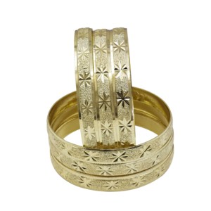 กำไลข้อมือทองชุบ 18K ดีไซน์ผสมผสานแบบดั้งเดิม ขนาด 10 มม. ดีไซน์ลายขัดเงา กำไลแฟชั่น โอโร จอยเอเรีย - Product Image 6