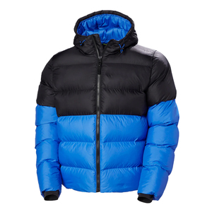 Men's Winter Hooded Color Blocking Eco-Friendly Waterproof Windproof Thick Polyester Filled Canvas Outerwear Casual <b>Jacket</b> - Product Image 1