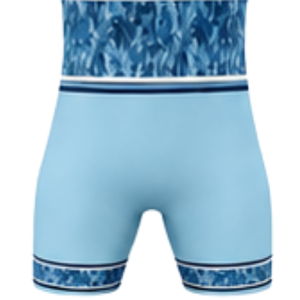 <b>Men</b> Light Blue White Sublimated <b>Wrestling</b> <b>Singlet</b> Polyester Sleeveless Athletic Sports Uniform <b>Wrestling</b> Training Match Wear - Product Image 6