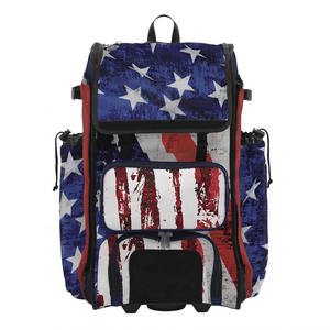 Bolsa de Equipamiento de Béisbol con Ruedas y Logotipo Personalizado, Gran Capacidad, Impermeable, de Poliéster, para Entrenamiento y Viajes - Product Image 1