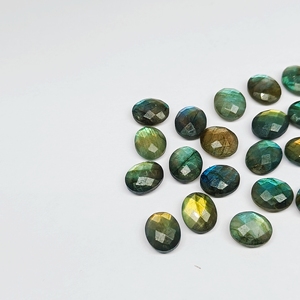 Natural Labradorite Faceted Oval Carved Gemstone Briolette 10x12mm Loose <b>Stone</b> <b>Beads</b> For Jewelry Making Wholesale Bulk Gemstone - Product Image 2