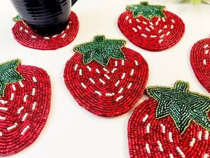 Colorful Handmade Embroidery <b>Beaded</b> <b>Coaster</b> with Artistic Pattern Design for Tea Coffee Dining Table and Living Room Decor - Product Image 4