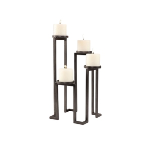 Creative Multiple Head Gold Metal Candle Holder Romantic Wedding <b>Table</b> Centerpiece Metal Pillar Candelabra Holiday Party Decor - Product Image 3