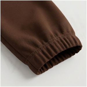 Ensemble de survêtement marron à capuche pour femme, manches longues, motif géométrique, fermeture éclair sur le devant, pantalon de jogging décontracté, tenue d'automne - Product Image 6
