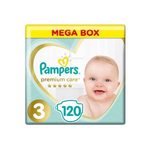 Couches Pampers Premium Care, couches pour bébé douces avec noyau absorbant avancé et système fiable de protection contre les fuites - Product Image 1