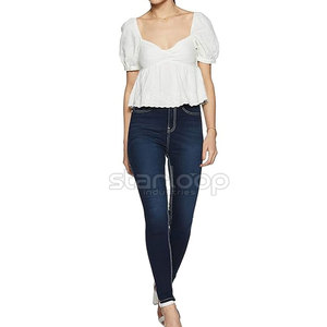 Pantalones Vaqueros Transpirables para Mujer, Estilo Único, Venta al Por Mayor en Línea, Personaliza Tu Propio Diseño - Product Image 4