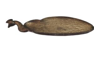 Wholesale Rustic Gold Embossed <b>Peacock</b> tray Manufacturer Custom <b>Jewelry</b> Ring Tray Vintage Golden Metal <b>Jewelry</b> Display Tray - Product Image 6