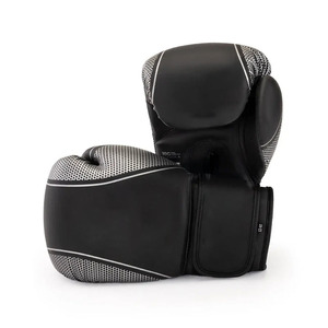 Gants d'entraînement de boxe professionnels, noir et jaune, en maille respirante, fermeture Velcro, équipement de sparring pour adultes, 12 oz - Product Image 6
