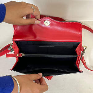 Sac bandoulière en cuir de vachette fait main, style bohème, fermeture à bouton-pression, mini sac à la mode pour femme - Collection Mars Expo - Product Image 6