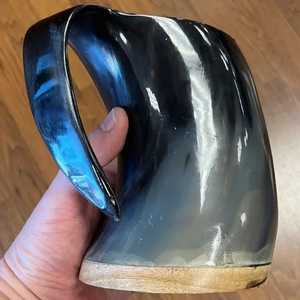 Meilleure tasse à bière et à vin en corne de buffle artisanale moderne, de qualité alimentaire, fabriquée par des artisans qualifiés pour les hôtels, les bars, les fêtes ou l'usage domestique - Product Image 5