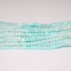 Natural Peruvian Opal Faceted Rondelle Beads 4-4.5 mm 13 Inches Strand for Jewelry Making - Product Image 1