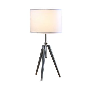 Lámpara de Mesa Trípode Ajustable de Estilo Moderno de Mediados de Siglo, 34.25'' 29.25'', Cromo/Plateado, Iluminación Cómoda para Lectura - Product Image 2