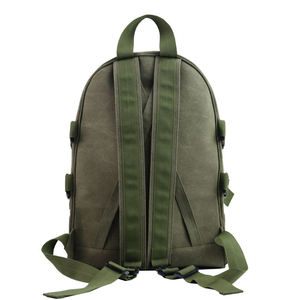 Canvas Laptop <b>Backpack</b> Unisex Vintage Style 20-39L Durable Softback with Open Closure and Shoulder <b>Straps</b> Cotton Lining - Product Image 2