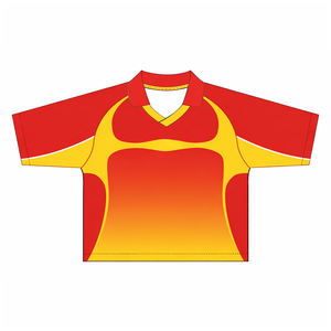 Maillots de football rétro surdimensionnés en maille, design personnalisé, manches courtes, col en V, coupe carrée, maillots de sport - Product Image 1