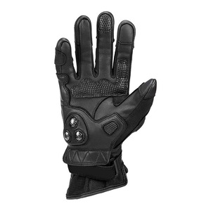 Custom Logo Printed PU Leather <b>Touch</b> Screen Full Finger Motorbike <b>Gloves</b> Breathable Quick Dry for Outdoor Sports Black & White - Product Image 4