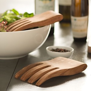 Wooden Hand Shape Spoon Rests & <b>Pot</b> Clips for <b>Vegetable</b> Tossing Rustic Wooden Salad Mixer Hands for Dining Table - Product Image 1