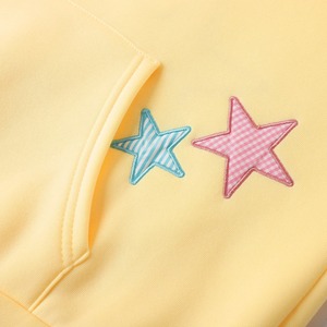 Sudadera con Capucha Personalizada con Logotipo, para Mujer, Mezcla de Algodón y Poliéster, Felpa de 320, 340, 360 Gramos, Diseño Gráfico de Estrella Y2K, Parches Bordados Extra Grandes - Product Image 4