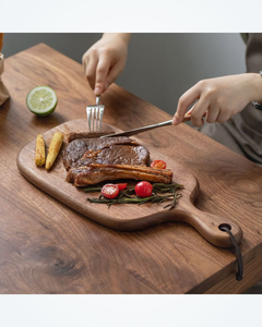 Planche à découper rustique en bois de Sheesham, faite à la main, finition polie, écologique, durable pour les tâches de découpe intensives en cuisine, alimentaire - Product Image 4