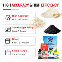 Machine de remplissage semi-automatique à vis sans fin pour poudres alimentaires et chimiques, conditionnement 1kg-25kg en sachets souples, flacons, bouteilles et boîtes