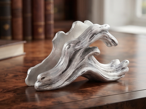 Porte-serviettes en argent massif, support en métal texturé moulé, accessoire de décoration pour cuisine et salle à manger, article en stock - Product Image 3
