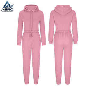 Best Seller Product Women Full Ladies Hoodies And Jogger Tracksuits <b>Set</b>, In Pink Color Casual Wear Ladies Gym Crop Tracksuits - Product Image 5