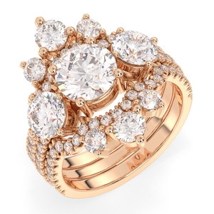Bagues de fiançailles et de mariage REYES de luxe en or massif 14 carats avec moissanite pour femmes, prix de gros, bijoux fins certifiés GRA - Product Image 1
