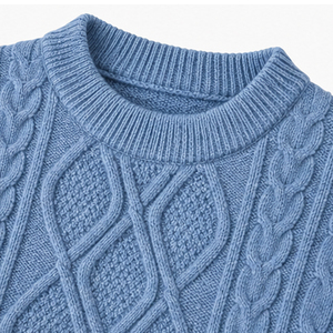 Breathable Men's Blue <b>Argyle</b> Winter Knitted <b>Sweater</b> Pullover <b>Sweater</b> Full Sleeve Thick Winter Wear Winter Knitted <b>Sweater</b> - Product Image 6