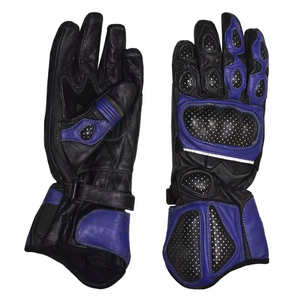 Gants de moto Pyrotect personnalisés avec logo, écran tactile, doigts entiers, unisexe, en cuir de chèvre, fermeture à cordon, motocross - Product Image 1