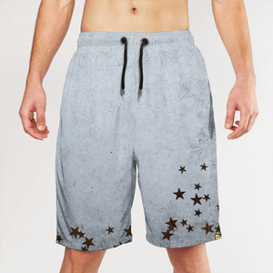 Shorts de Baño para Hombre, a Rayas Blancas y Naranjas, de Secado Rápido, con Cordón Ajustable, Casuales, de Longitud Corta, Cintura Media, Poliéster - Product Image 5