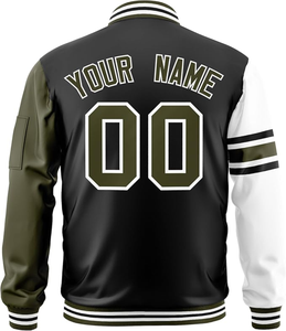 Vestes universitaires pour hommes HOOD CREW, manches en simili cuir, style Letterman, veste de baseball pour garçons, personnalisable, vente en gros - Product Image 3