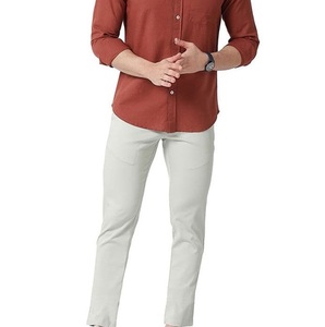Pantalones Chinos de Cintura Alta para Hombre, Corte Recto, Ajustados, Transpirables, Resistentes al Agua, Ecológicos, con Logotipo Personalizado - Product Image 2