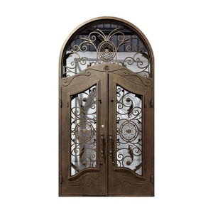Royal Luxury Rust-resistant Wrought Iron Security Main Gate Intricate Pattern Powder-Coated Finish Easy Assembly Modern Design - Product Image 2