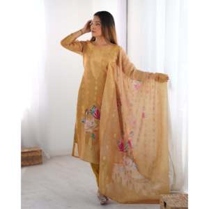 Beautiful Digital Print Party Wear <b>Suit</b> <b>Set</b> XL Size - Product Image 2