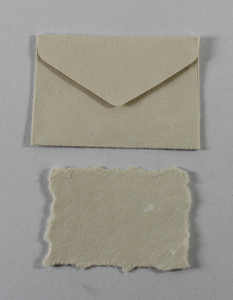 Carte à bords festonnés 250 g/m² avec enveloppe assortie, papier recyclé fait main à partir de fibres de coton - Product Image 2