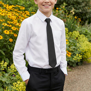 <b>Boys</b> Pre-Tied <b>Black</b> Necktie Adjustable Strap School Uniform Accessory Formal <b>Tie</b> for Children - Product Image 4