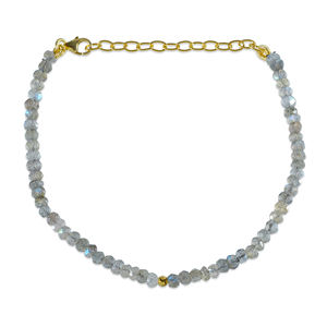 Bracelet en perles de labradorite, bijoux en pierres précieuses, bracelet en pierres précieuses grises, bracelet en cristaux de guérison, bracelet bohème, bijoux en perles - Product Image 3