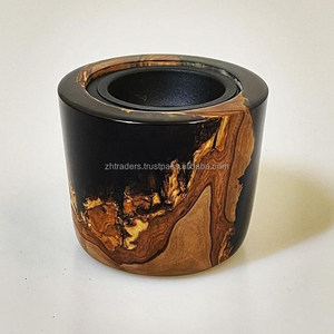 Brûleur d'encens arabe Oud en bois de santal fait à la main porte-bakhoor pour parfum et décoration d'intérieur religieux - Product Image 6