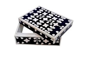 Caja de Joyería Decorativa Hecha a Mano con Diseño Marroquí de Flor de Amor con Incrustaciones de Hueso Ecológica, Decoración para Mesa del Hogar, Año Nuevo - Product Image 2