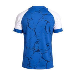 Camiseta de Manga Raglán Azul para Hombre con Estampado Negro, Tejido de Punto de Secado Rápido, Cuello Redondo, Corte Regular, Estilo Casual, Unisex - Product Image 3