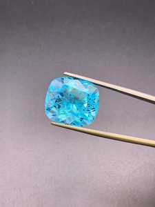 Topacio Azul Corte Flor, Gema Grande Facetada Suelta para Anillo, Colgante, Fabricación de Joyas al por Mayor - Product Image 2