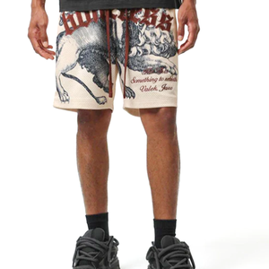 Shorts de Playa para Hombre, Ecológicos, Transpirables, de Secado Rápido, Negros, Estampados, con Bolsillos, Cintura con Cordón, Estilo Urbano, Sublimados - Product Image 2