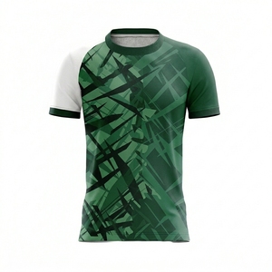 Maillot de football à imprimé géométrique pour homme, manches courtes, polyester respirant, col rond, vêtements de sport toutes saisons - Product Image 4