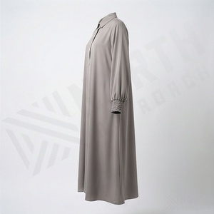 Abaya pour femmes musulmanes, robe islamique modeste longue jusqu'au sol, tissu polyester doux, idéale pour les fêtes, service OEM, vente en gros, dernière collection - Product Image 3